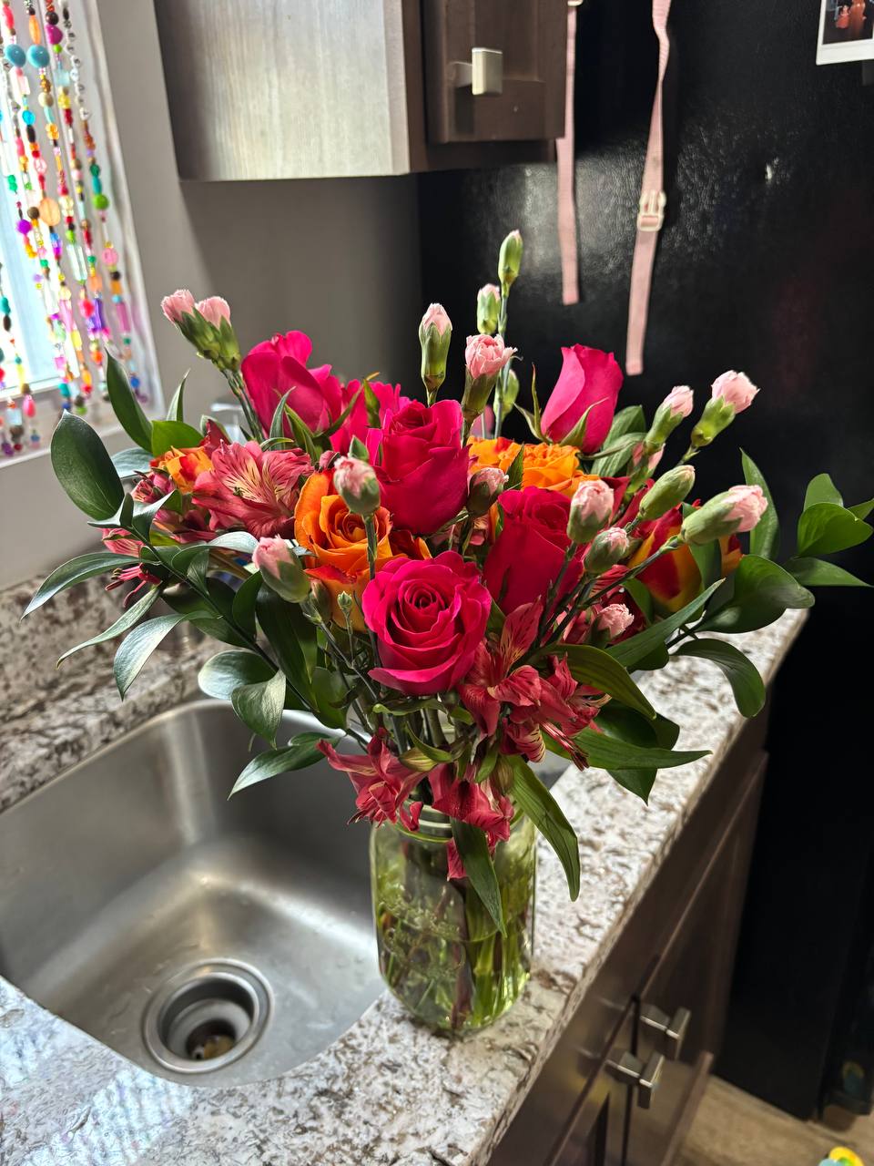 Vibrant colorful bouquet arrangement